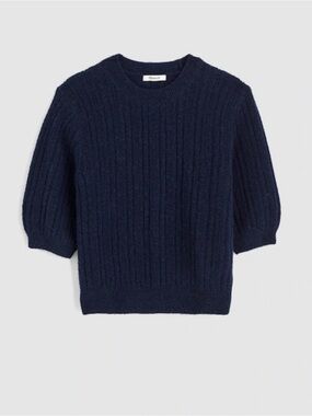 MADEWELL XS ;XXS CloudSoft Short-Sleeve Sweater Tee NY440 $98